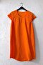 Orange Pool Collar Low Sleeve Pocketed Robe and Muslin Woven Dress with Embroidery on the Sides 95 55 - 2