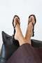 Ruiz Women's Heeled Flip-Flop Satin Sandals