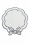 Silver Embroidered Set of 6 Coffee Side Presentation Napkins Dowry Box Coffee Bottom Presentation Napkins Vensura - 2
