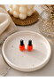 Handmade Murano Glass Orange Nail Polish Beads (2 Pieces)