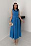 Women's Mustard Halter Neck Flared Dress