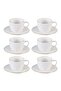 12-Piece Cup And Saucer Set White 120ml