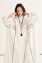 Women's Organic Cotton Abaya with Contrast Detail in Ecru - 2