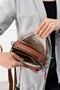 Zena Soft Tumbled Leather Look Adjustable Strap Large Volume Women's Tan Crossbody Shoulder Bag - 3