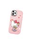 iPhone 11 Pro Compatible Case with Camera Protector Pink Silicone Couple Phone Case with Kitty Pattern - 3