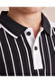 Boys Black Striped Polo Shirt - 3