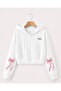 Girls' Hooded Jacket with Printed Sleeves