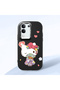 Vivo Y29 Compatible Case Camera Protector Black Silicone Couple Phone Case Kitty Pattern