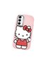 Samsung Galaxy M14 Compatible Case Camera Protector Black Silicone Couple Phone Case Kitty Pattern - 3