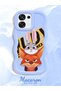 Oppo A6 Pro 5g Compatible Case Camera Protector Blue Silicone Couple Phone Case Rabbit Pattern - 2