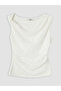 Original Boat Neck Ruched Lace Blouse - 6