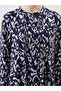 Original Oval Collar Patterned Women's Dress - 3