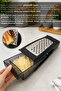 Grater with Removable Bowl - Multifunctional Stainless Steel Double-Sided Kitchen Grater - 4
