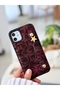 Star Design Leather-Look Flexible Silicone Case with Holder Compatible with iPhone 11 - 2