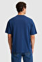 Men's Light Navy Blue Comfort Fit Crew Neck T-Shirt 50327191-Vr059 - 5