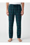 Green Standard Fit Fleece Men's Pajama Bottoms - 2