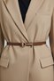 Thin Women's Belt with Gold Buckle, Pants Belt, Jacket Belt, Dress Belt, Width: 2 Cm, Buckle Length: 7 cm