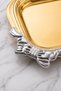 Sulden Kahve Gold Presentation Tray Stainless Steel Decorative Presentation Tray with Ribbon Detail - 2