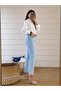 Women's Denim Trousers Ice Snow Wash New Season Mom Light Blue Comfortable Daily Wear Pipe Leg Pants Jean 2026 - 2