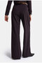 Women's Plum Striped W6-52 Palazzo Pleated Trousers - 8