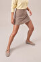 Women's Stoned Blunt Toe Banded Ballerinas Belris Beige Suede - 6