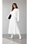Women's Lined Lace Skirt High Waist Elastic Long Midi Skirt