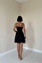 Black Jacquard Asymmetrical Dress - 4