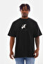 Unisex printed oversize t-shirt - black