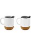 Premium 350ml (12oz) Sublimation Ceramic Coffee Mug with Cork Base & Sliding Lid – Matte Custom Printing Mug for Coffee, Tea, Office Desk, Home, Travel & Corporate Gifts (Pack of 2)