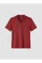 Vizyon New Season Brown Polo Collar Combed Cotton Men's T-Shirt - 4