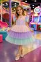 Girl's Sequined, Tulle Detailed, Lined Princess Evening Dress 4-8 Years Birthday, Graduation, Party, Wedding, Special Occasion