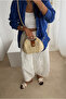 Women's woven bag beige woven - 3