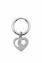 Unisex Silver Color Surgical Steel Dangle Moon Star Heart Figured Hoop Earring 1 Piece - 3