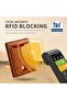 محفظة رجالية نحيفة من الجلد الأصلي مزودة بتقنية حجب RFID، محفظة رجالية صغيرة الحجم للجيب الأمامي