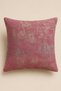 Pink Gray Textured Jacquard Decorative Throw Pillow Cover 43X43 cm - 2