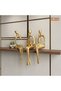 Beram Modern Abstract Sitting Women Figurines Set of 3 Gold Resin Sculptures in Left Middle and Right Poses Elegant Minimalist Female Statues for Home Décor Office Desk Bookshelf Living Room Display - 5