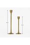 Metal Candle Holder, Set of 2 - Gold - 7