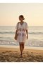 Women's Viscose Elastic Waist Beach Dress Swimsuit Top Standard Size Pareo Dress - 8