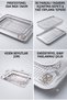 Oven Airfryer Basket and Drip Tray Set Oven Tray Air Fryer Basket Oven Type Crispy Vegetable Chicken French Fries Rack 30X22 cm 304 Stainless Steel Inox 723428 - 6