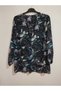 Summer Dress, Chiffon, Showers of Sequins, Evening Dress Style, Long Sleeves with V-Neck, Slight Sparkle. - 4