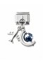 Airplane and Earth Italian Bracelet Charm