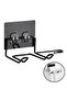 Black adhesive hair dryer holder