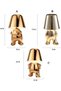Modern Rechargeable Cordless Table Lamp, Dimmable LED Metal Desk Lamp, Battery Operated Touch Control Lamp for Living Room, Bedroom, Office, Restaurant & Indoor Decor – Gold & Silver - 2