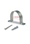U Clamps Fastener Hanger Pipe Clamps Clip with Screw and Plug, for Conduit Pipe Fixing Bracket and Support Water Pipe and Gas Pipe–10 Pcs (1.1/2 Inch) - 2