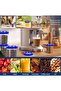 Suitable for 10 Pieces Mini Food Storage Containers Sauce Boxes 4 Oz 120ml Salad Dressing Spice Jars Blue Red - 4