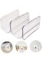 Two-piece stackable water bottle organizer, stable plastic kitchen refrigerator and cabinet bottle rack. - 4