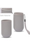 4-Piece Travel Toothbrush Case Set Portable Organizer Container Washing Cup Holder Storage Bag Travel Daily Green Gray Pink White - 4