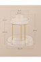2-Tier Clear Rotating Makeup Organizer with Top Drawer, Round Cosmetics Storage - 3