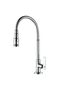 Stainless steel kitchen and garden faucet with 360-degree rotating spout and pull-out spray head, suitable for sinks and laundry rooms, cold water...