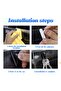 Four-piece car headrest hooks, rear headrest storage hooks, mini hooks, self-adhesive car dashboard hooks, car accessories. - 3